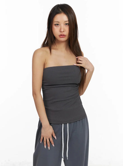 Ribbed Padded Tube Top IY504