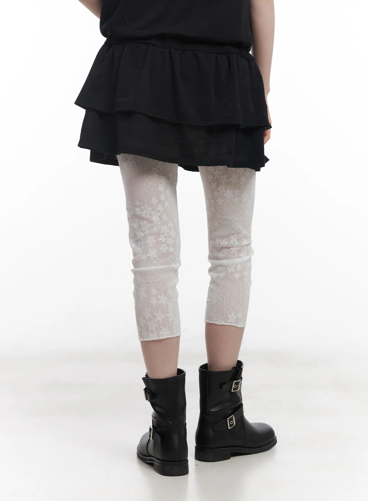 star-print-sheer-mid-length-leggings-cu519