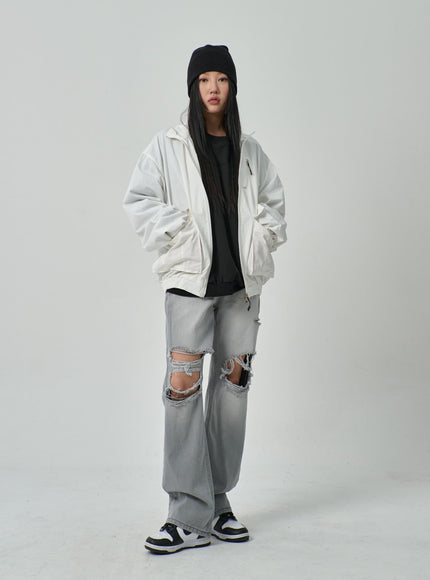 Oversized Zip-Up Jacket IF316