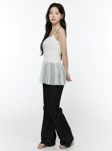dohee-non-fade-contrast-stitch-bootcut-pants-iy511