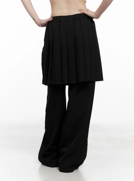 pleated-wrap-skirt-pants-cg515