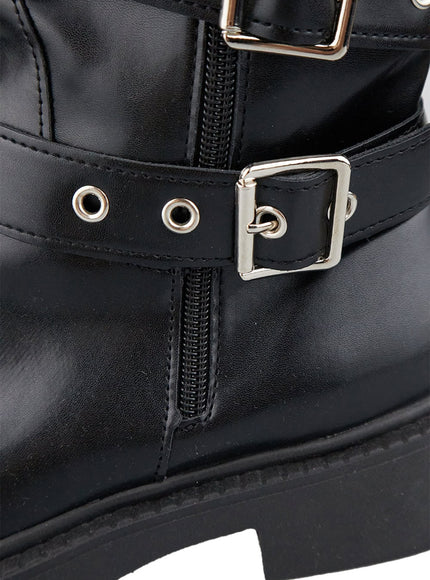 buckle-strap-faux-leather-long-boots-cg401