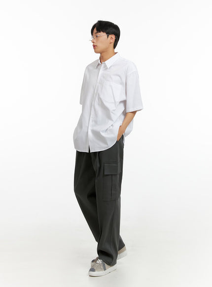 mens-solid-cargo-pants-dark-gray-iu414