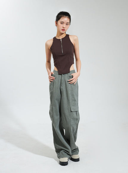 Cut Out Cargo Pants IY318