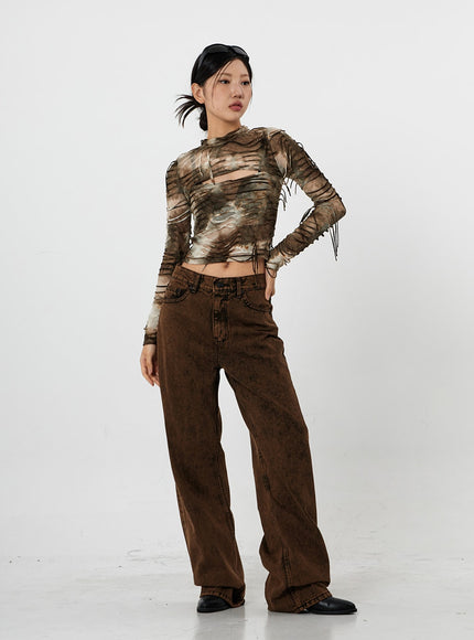 Washing Wide Jeans Unisex CS21