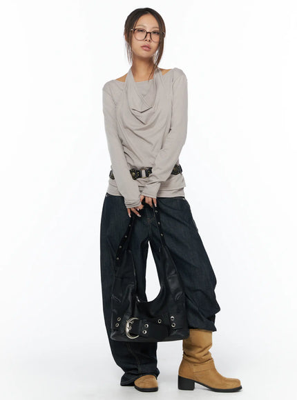 layered-long-sleeve-halter-top-ca516