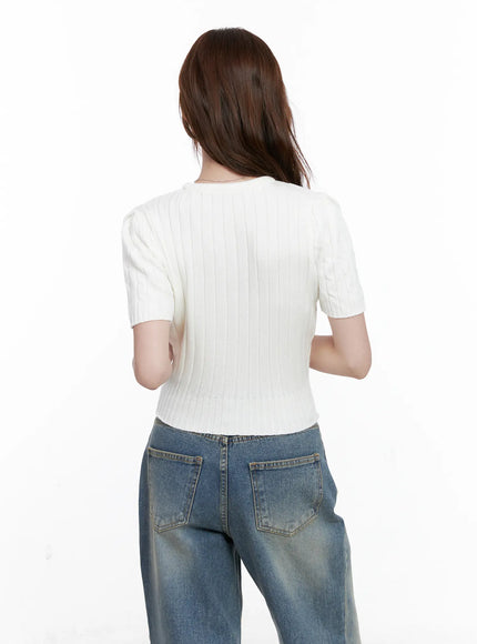 cable-knit-short-sleeve-sweater-cg521