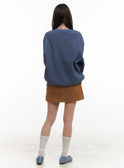 Corduroy Cargo Mini Skirt IJ510