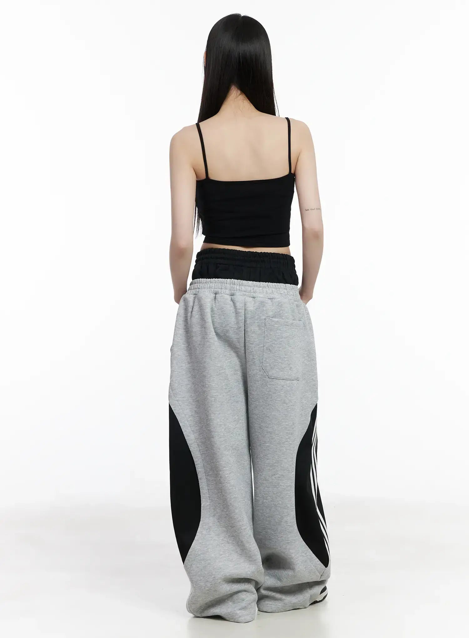 Layered Wide Leg Track Pants CM525