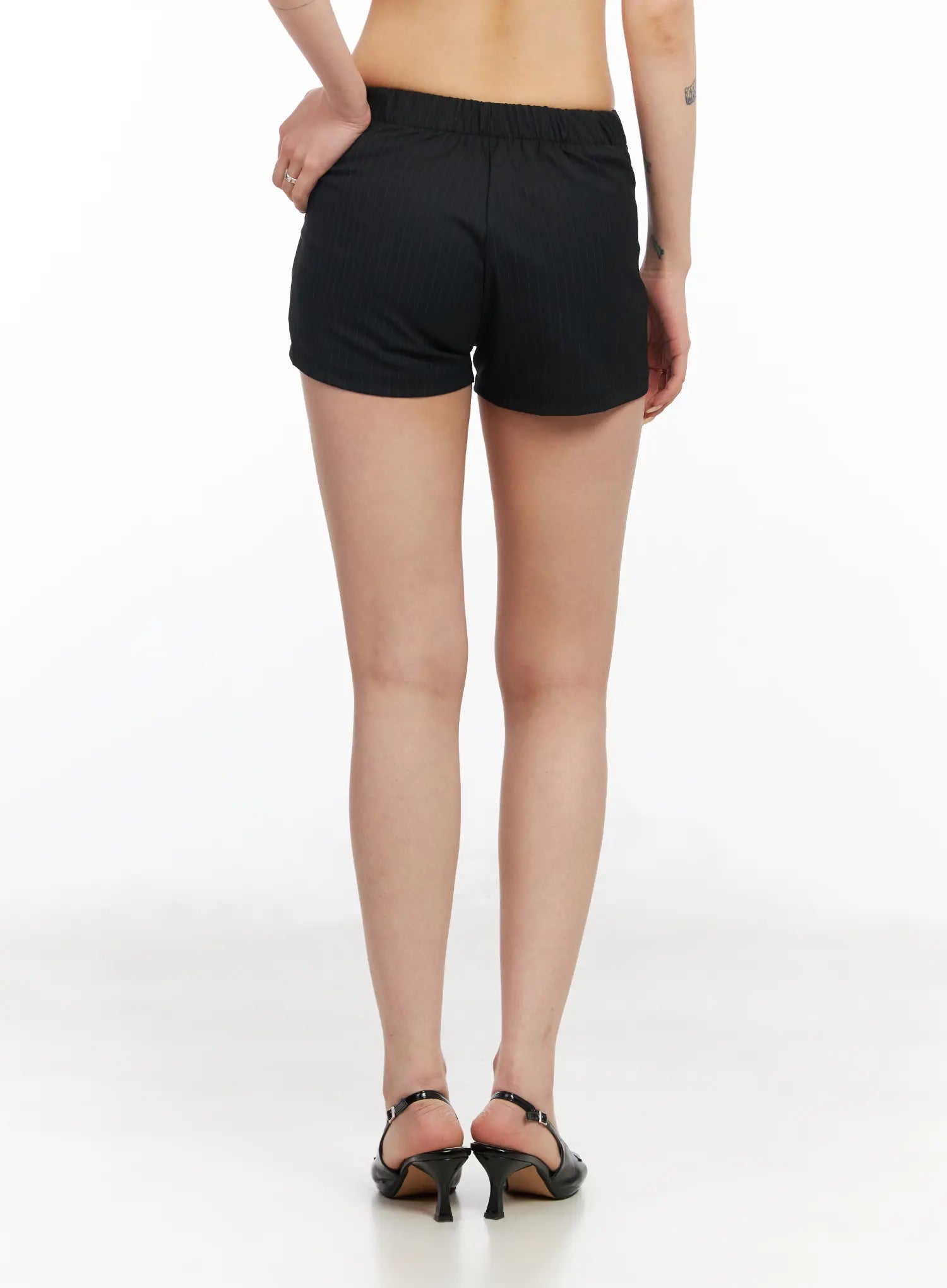 Striped Tailored Mini Shorts CM517