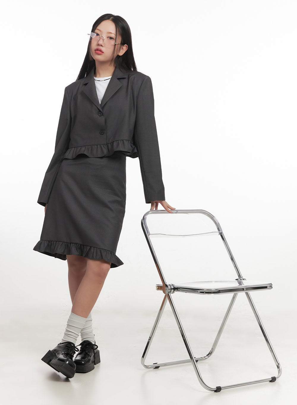 frill-straight-fit-midi-skirt-cf526