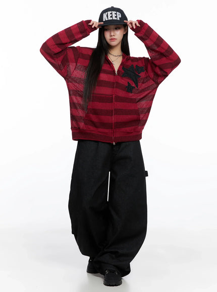 star-patch-striped-zip-up-is525