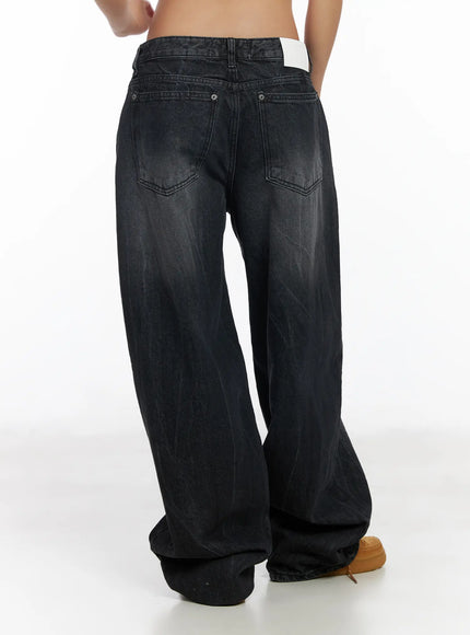 Zoraya Washed Low-Rise Baggy Jeans CM520