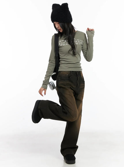 Trendy Graphic Long Sleeve Tee CD508