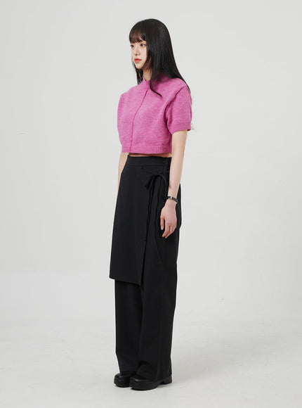 Wrapped Skirt Wide Leg Pants OF324