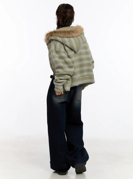 Auro Fleece-lined Wide Leg Jeans CN527