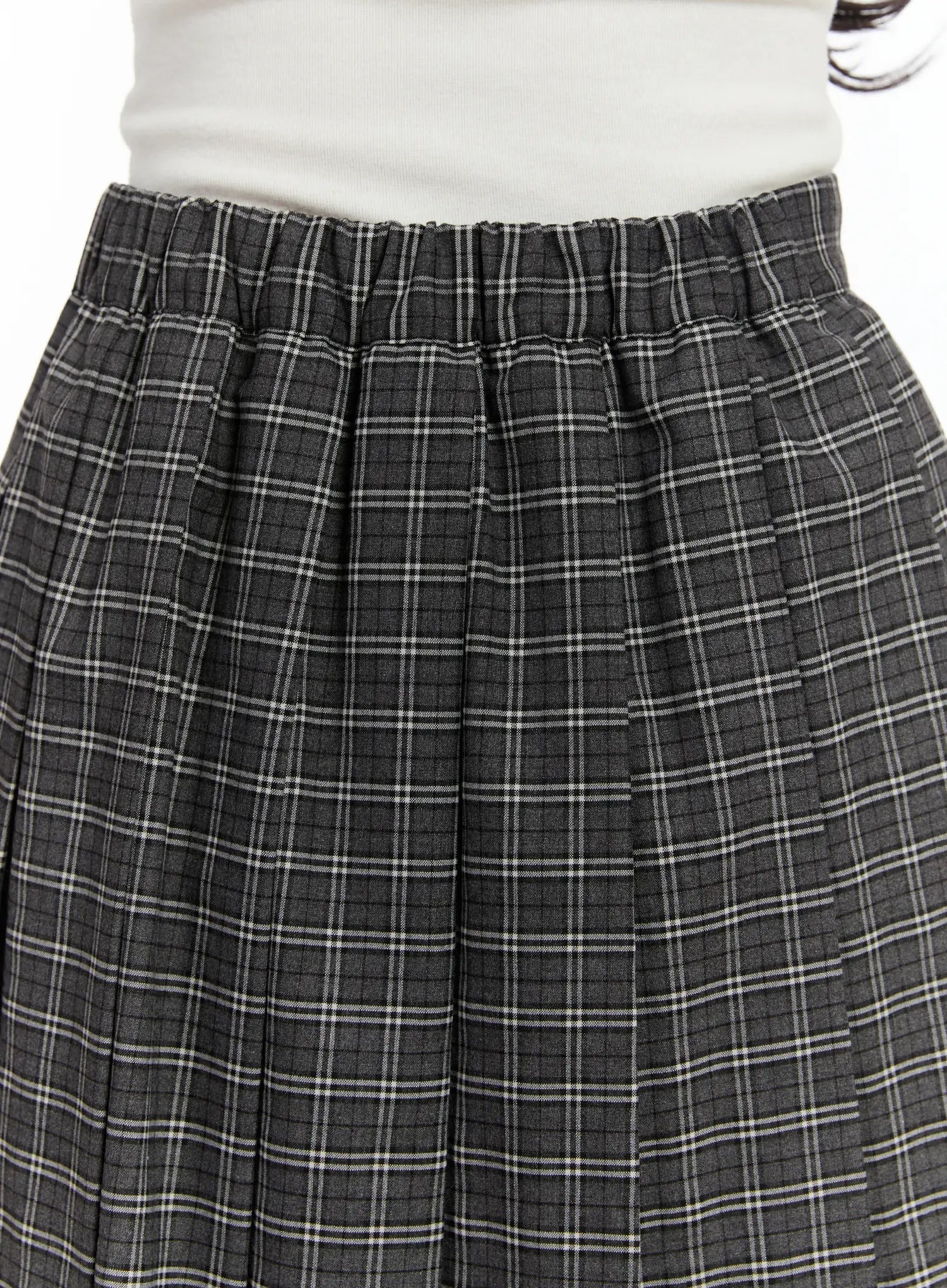 Plaid A-Line Midi Skirt CM510