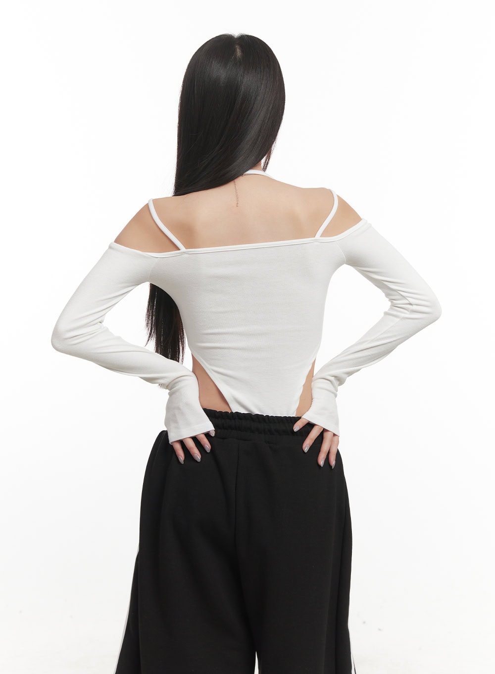 halter-string-cut-out-bodysuit-top-cf525