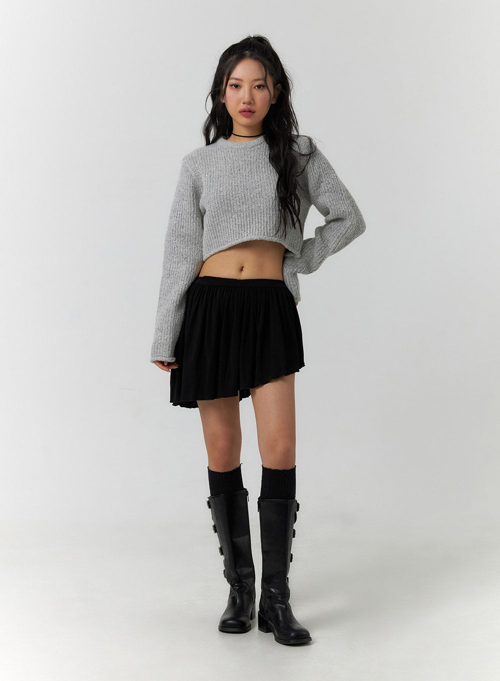 asymmetrical-frill-mini-skirt-cf405