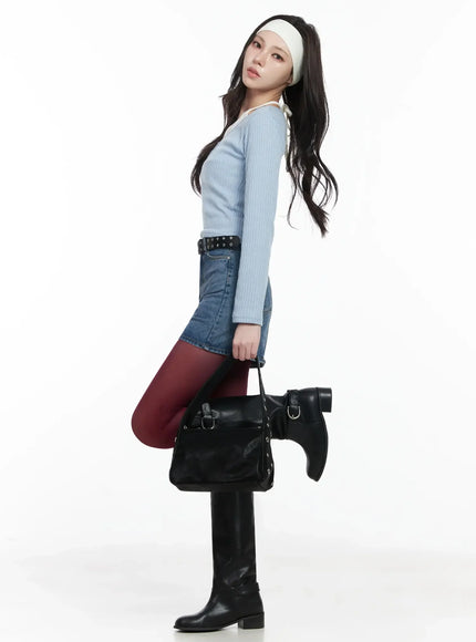 Studded Buckle Belt IJ528