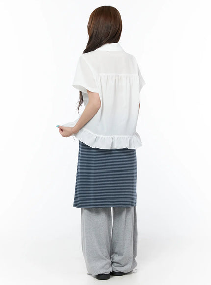casual-striped-skirt-pants-cy529