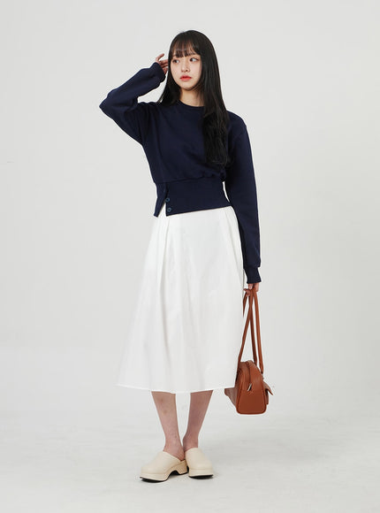 Pleated Maxi Skirt OF322