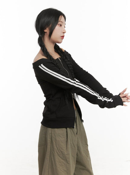 off-shoulder-zip-up-long-sleeve-top-cd410