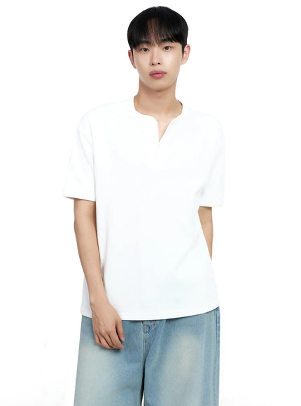 Men's Cotton Henley Tee IG520