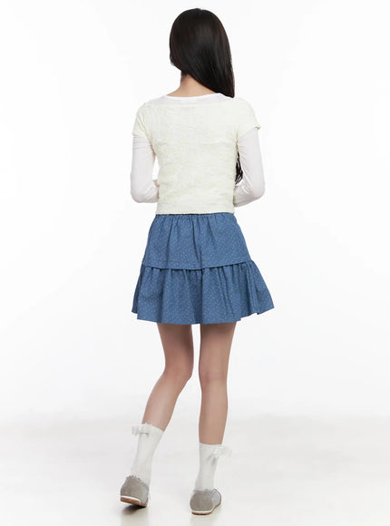 floral-pattern-flare-mini-skirt-cm527