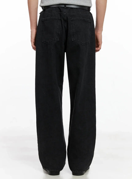 Men's Vintage Black Jeans IO516