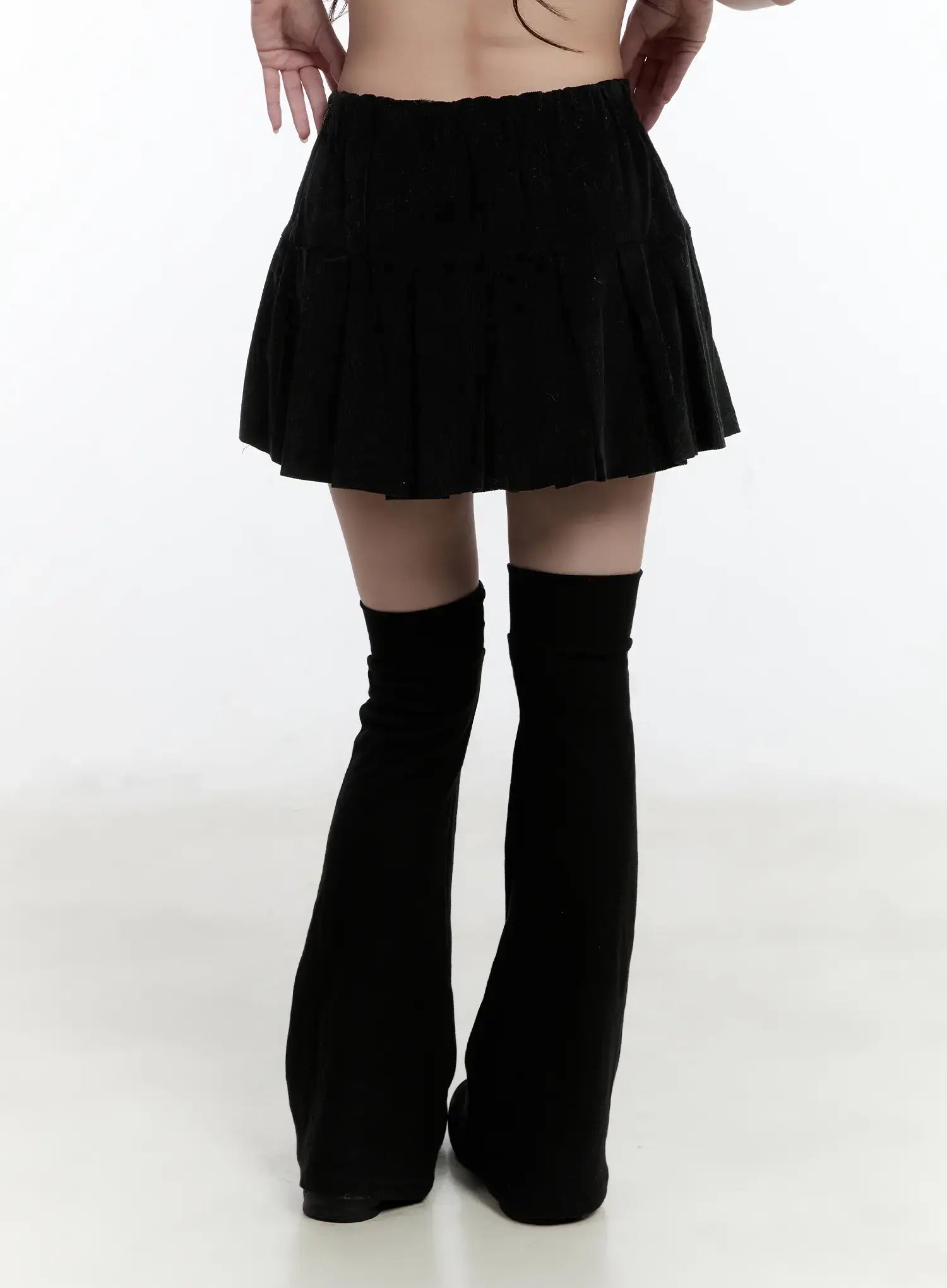 corduroy-button-pleated-mini-skirt-cn525