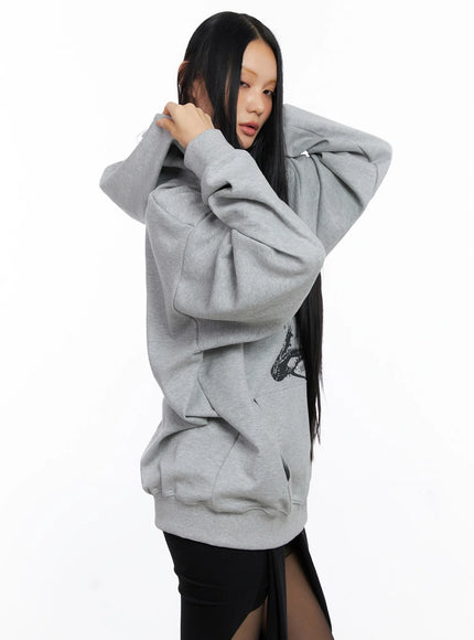 Oversized Graphic Hoodie IO516