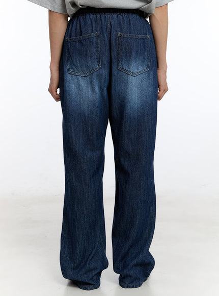 men-s-pintuck-denim-sweatpants-dark-blue-iy529