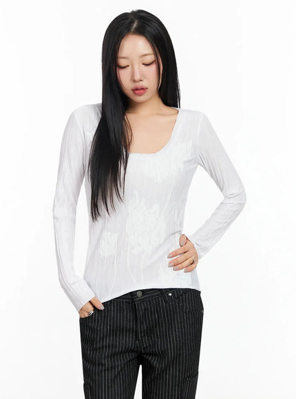 floral-pleated-u-neck-long-sleeve-ca513