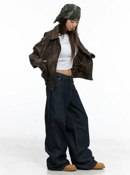 Giada Raw Indigo Wide-Leg Jeans CS505