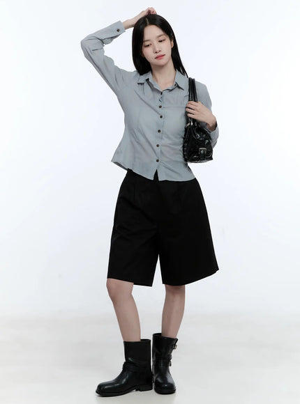 collared-shirred-blouse-cg513