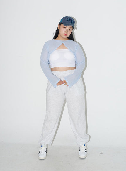 Plus Cotton Banded Sweat Pants IJ30