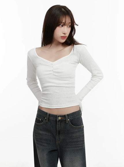 ribbed-shirring-top-ij521