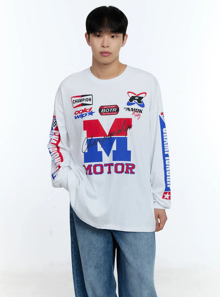 Men's Racing Graphic Long Sleeve T-Shirt IG515