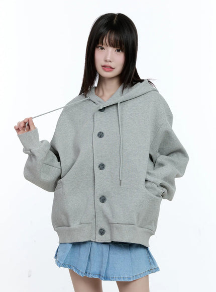Oversized Buttoned Hoodie CG511