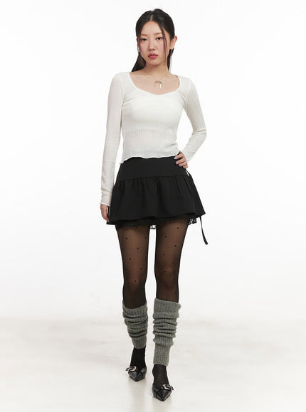 lace-buckle-flare-mini-skirt-im524