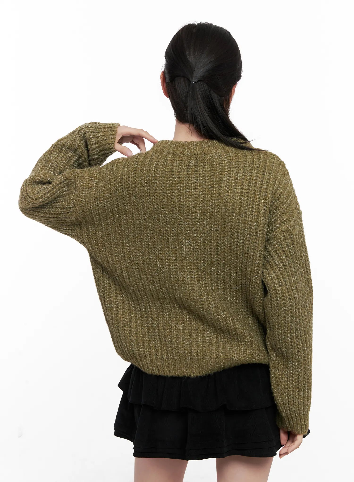 Ribbed Knit Zip-Up CO531