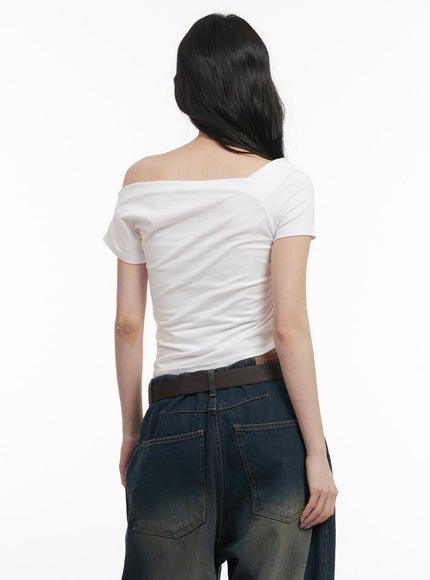 one-shoulder-shirring-crop-top-cf513