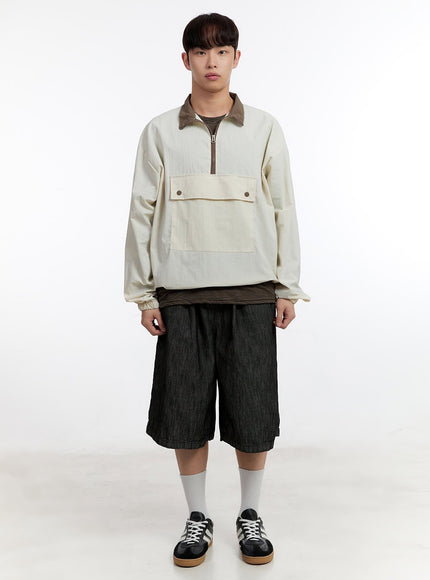 Men's Two-Tone Anorak Jacket IA507