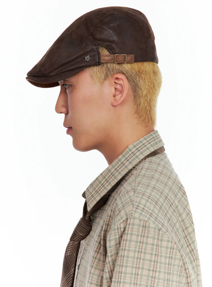 mens-vintage-faux-leather-flat-cap-il514