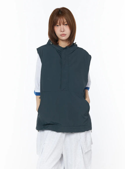 lightweight-hooded-vest-cy527 / Dark blue