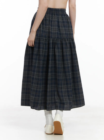 plaid-tiered-maxi-skirt-cj507