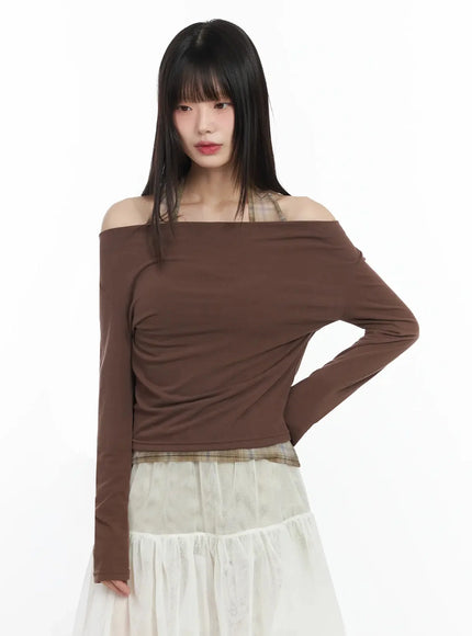 plaid-layered-off-shoulder-top-im523