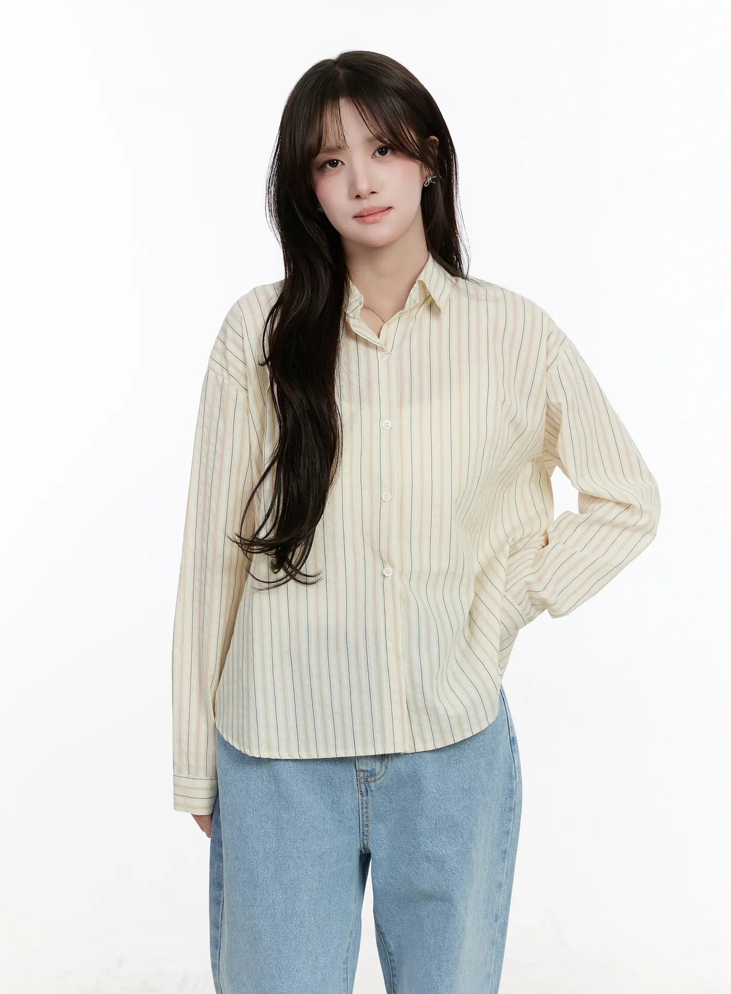 Striped Casual Long Sleeve Shirt CM510