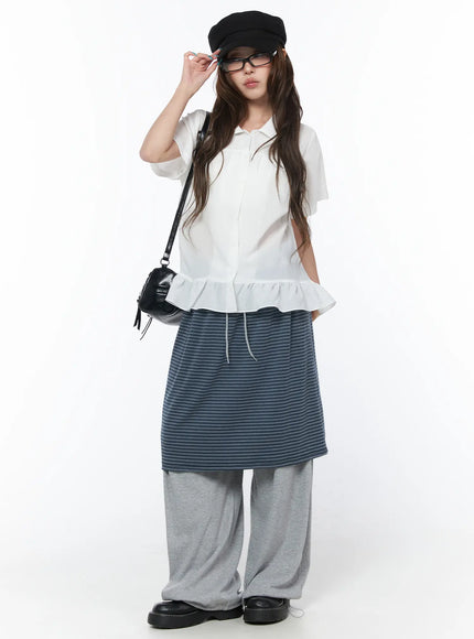 ruffle-hem-short-sleeve-shirt-cy529